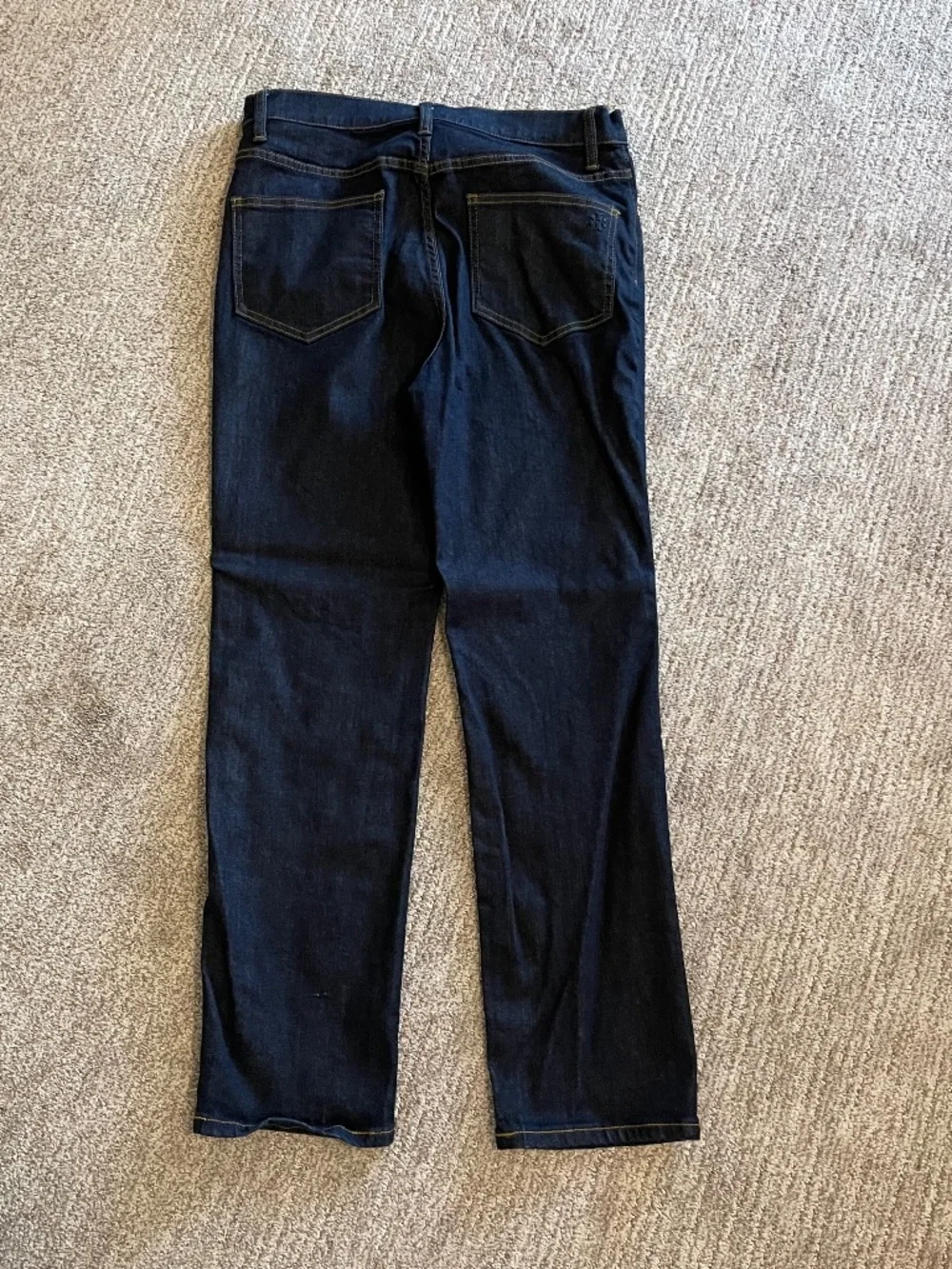 Tory Burch Button Fly Straight Leg Cropped Jeans Dark Resin Wash‎ Size 25
